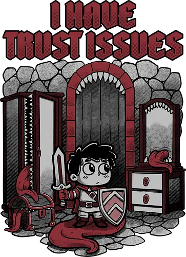 RPG Mimic Trust Issues - Rpg, Action Rpg, Role-play, Role-playing, Dungeon Master, Dungeon, Adventure, Dark Fantasy, Fantasy, Mimic, Monster, Monsters, Pen and Paper, D20, Tabletop Game, Tabletop, Trust, Social Issues RPG Mimic Trust Issues - Rpg, Action Rpg, Role-play, Role-playing, Dungeon Master, Dungeon, Adventure, Dark Fantasy, Fantasy, Mimic, Monster, Monsters, Pen and Paper, D20, Tabletop Game, Tabletop, Trust, Social Issues
