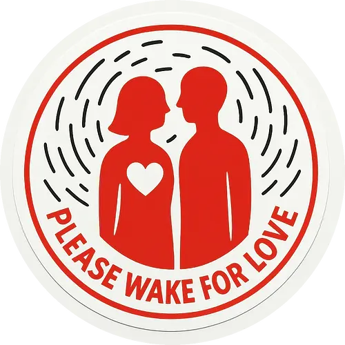 Please wake for love - Energie, Beziehung, Emotion, Zärtlichkeit, minimalistisches Design, Intimität, Stilisiert, Zwischenmenschlich, Gefühl, Herz, Liebe, Verbindung, Paar, Linien, Berührung, Reduktion, Nähe, Statement Shirt, Please Wake Me, Nerd Shirt