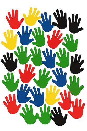 Hands of Unity - pädagogisches Material, visuelle Wahrnehmung, Farbwahrnehmung, motorisches Lernen, taktile Reize, Gruppenzugehörigkeit, Symbol für Vielfalt, soziale Entwicklung, therapeutisches Arbeiten, Inklusion im Klassenzimmer, Spiel und Lernen, Handabdruck als Ausdruck, emotionale Förderung, sensorische Integration