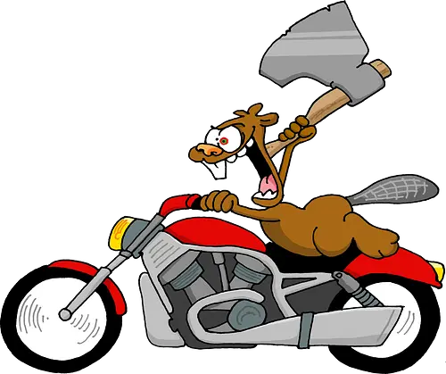 Ruthe - Biber Harley - Ruthe, Ralph Ruthe, comic, biber, motorrad Ruthe - Biber Harley - Ruthe, Ralph Ruthe, comic, biber, motorrad