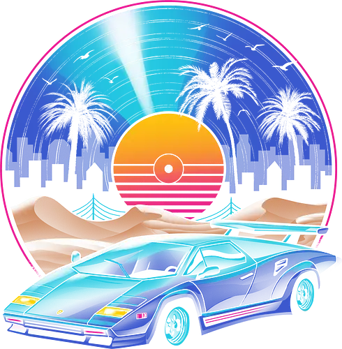 Retro Vinyl Soundtrack - vinyl, retro, 80s, sunset, California, rad Retro Vinyl Soundtrack - vinyl, retro, 80s, sunset, California, rad