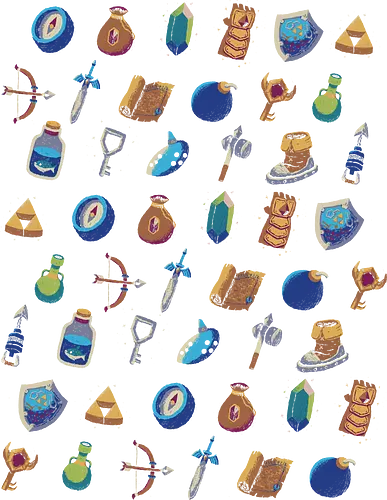 adventuring inventory - adventure, inventar, inventory, hero, ocarina