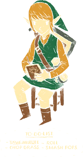 to do list - to do, smash, chop, roll, hyaaah, gaming, videogames, retrogaming, force, Hero of Time
