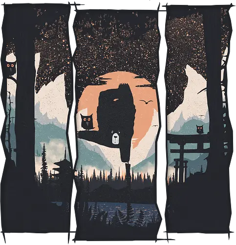 Japan Yoga Bear - bär, sport, Scenery, bear